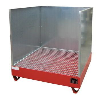 Bauer Südlohn Auffangwanne 2032/SW, lackiert, Feuerrot